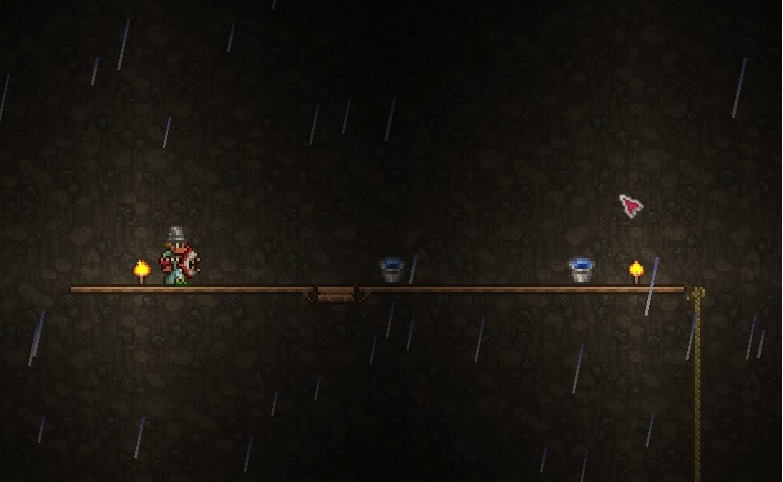 テラリア 空のバケツと雨